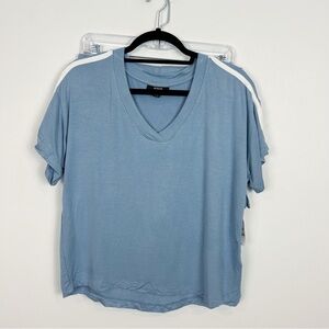 Alfani V-Neck & Shorts Pajama Set Blue Fog Size Medium